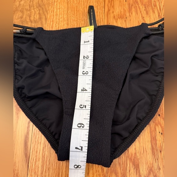 ViX Swimwear Paula Hermanny Black Bikini Bottoms with Beading Size M - Picture 7 of 10